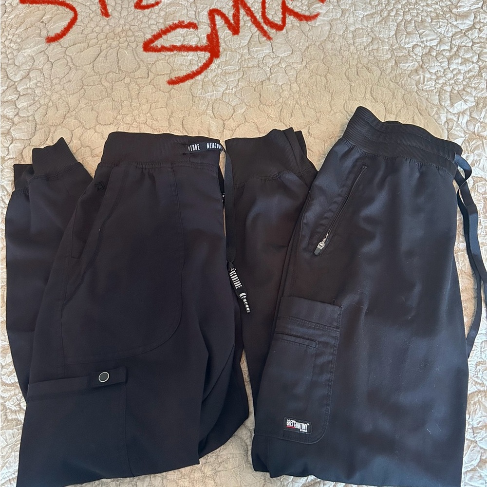 Black Scrub Jogger Pants with Pockets